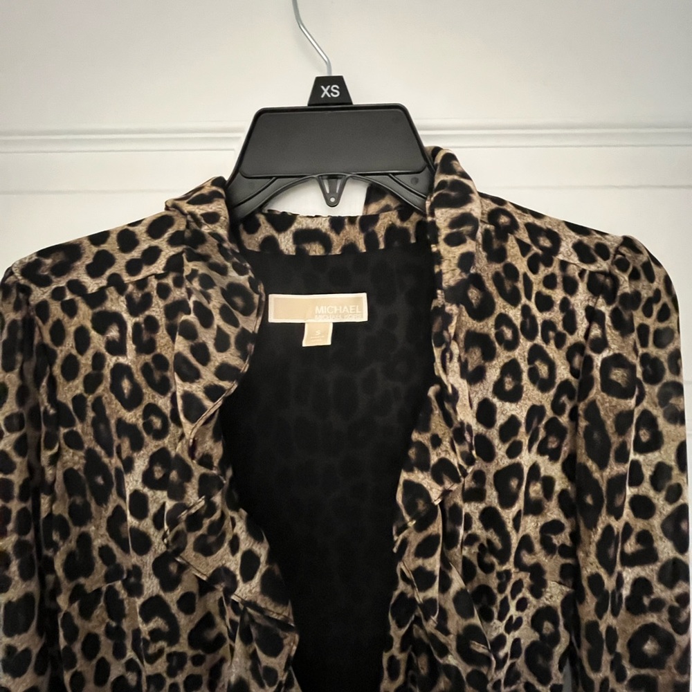 Micheal Kors leopard print wrap, midi dress.
